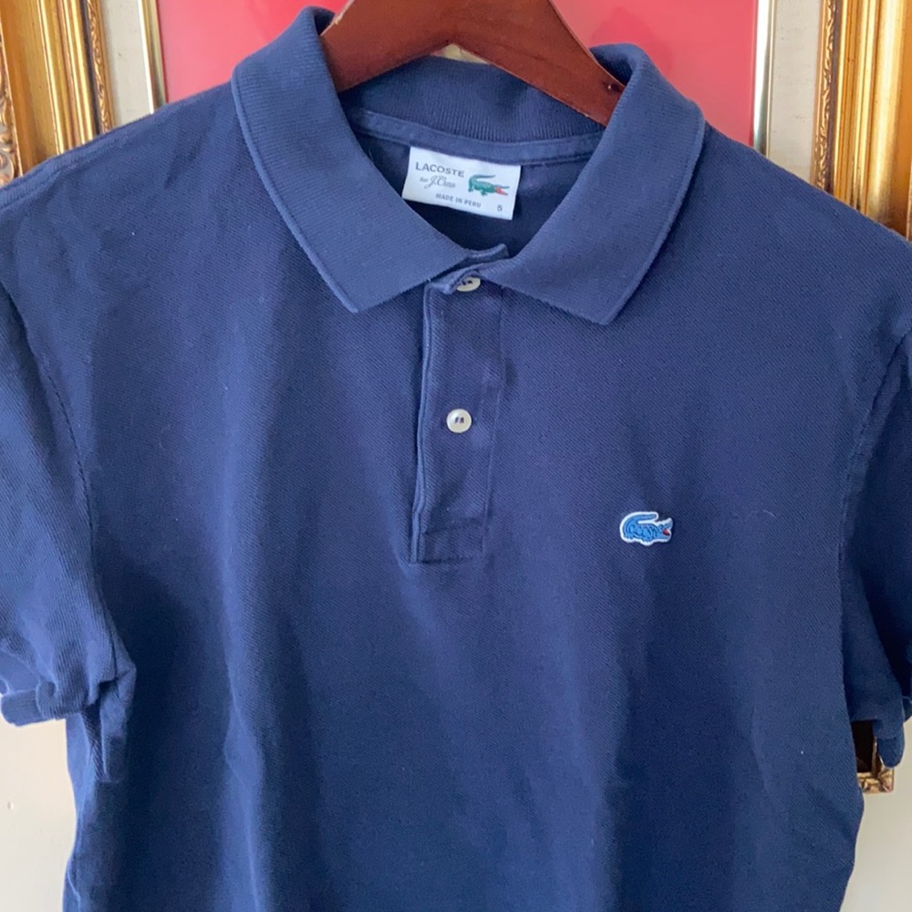 Lacoste for j crew navy polo